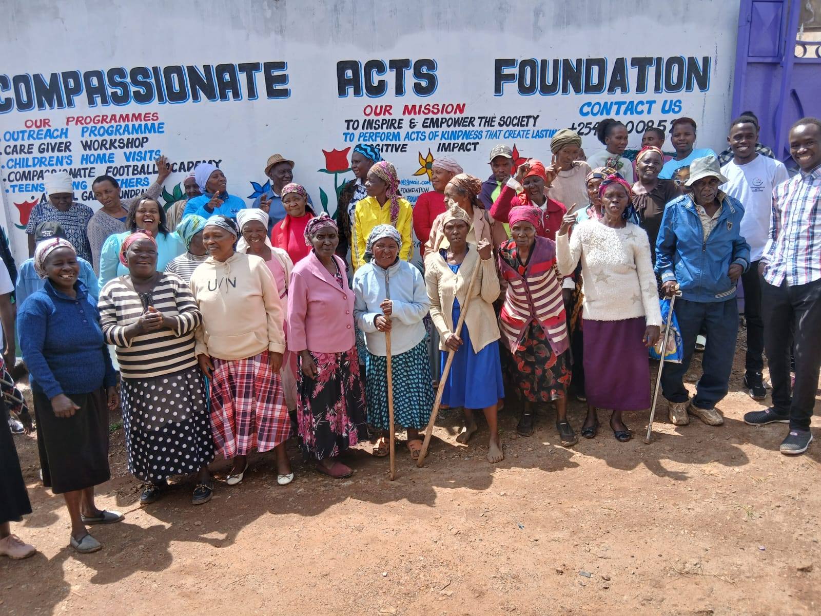 Compassionate Acts Foundation community members gathered at an outreach event